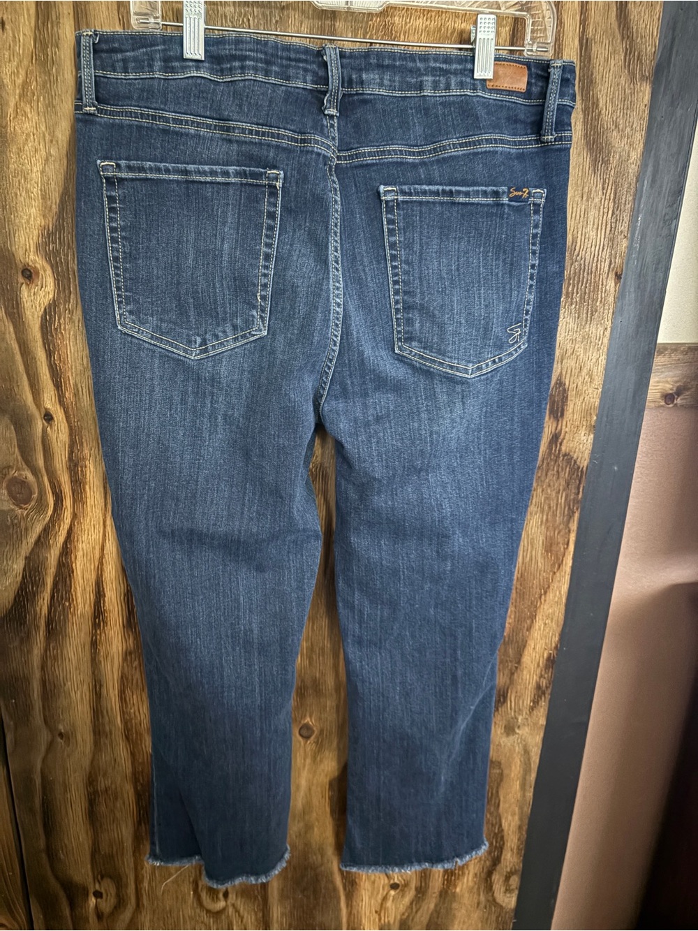 Seven7 Dark Indigo Cropped Ankle Jeans